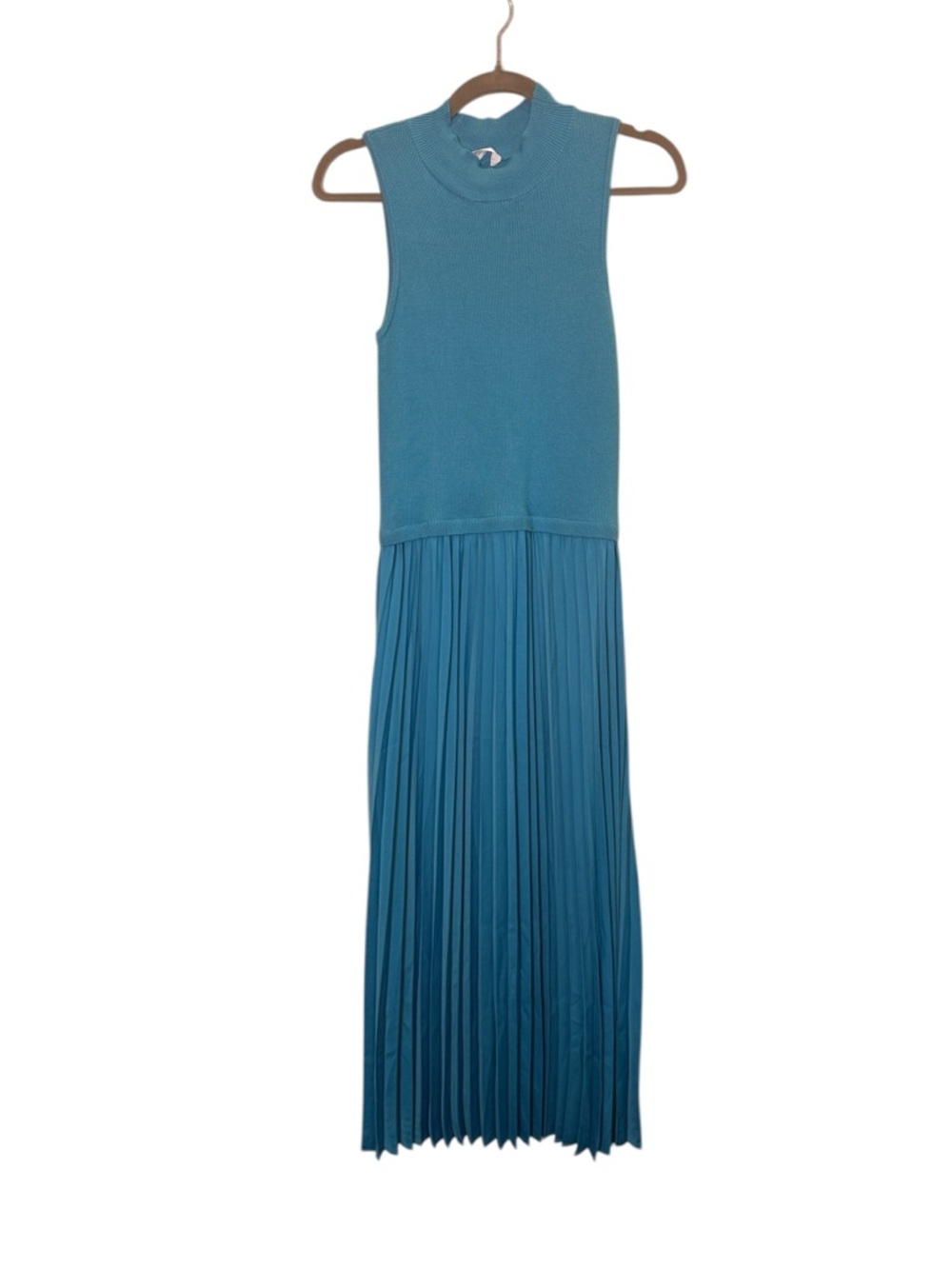 Avara Women’s Turquoise Drop Waist Sleeveless Knit Dress sz S